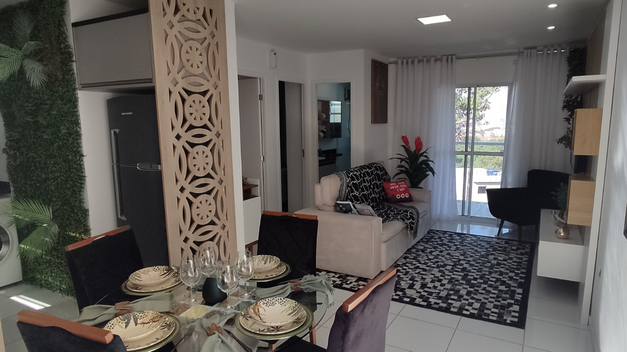 Unidade decorada do apartamento do Jardim Maria Victoria